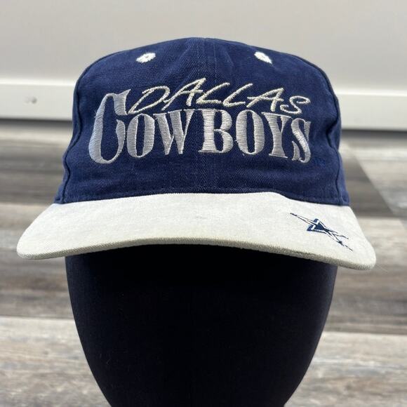 Vintage Dallas Cowboys NFL Team Blue Silver Mens‎ One Size Football Snapback Hat - Picture 1 of 7